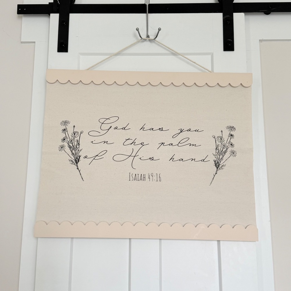 Isaiah 49:16 Wall Hanging God Has You Scripture Canvas Farmhouse Decor